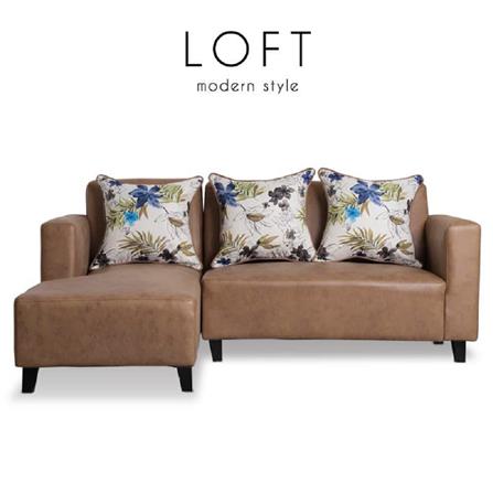 โซฟาเข้ามุมซ้าย AS FURNITURE LOFT RLBWU43 สีน้ำตาลอ่อน_5