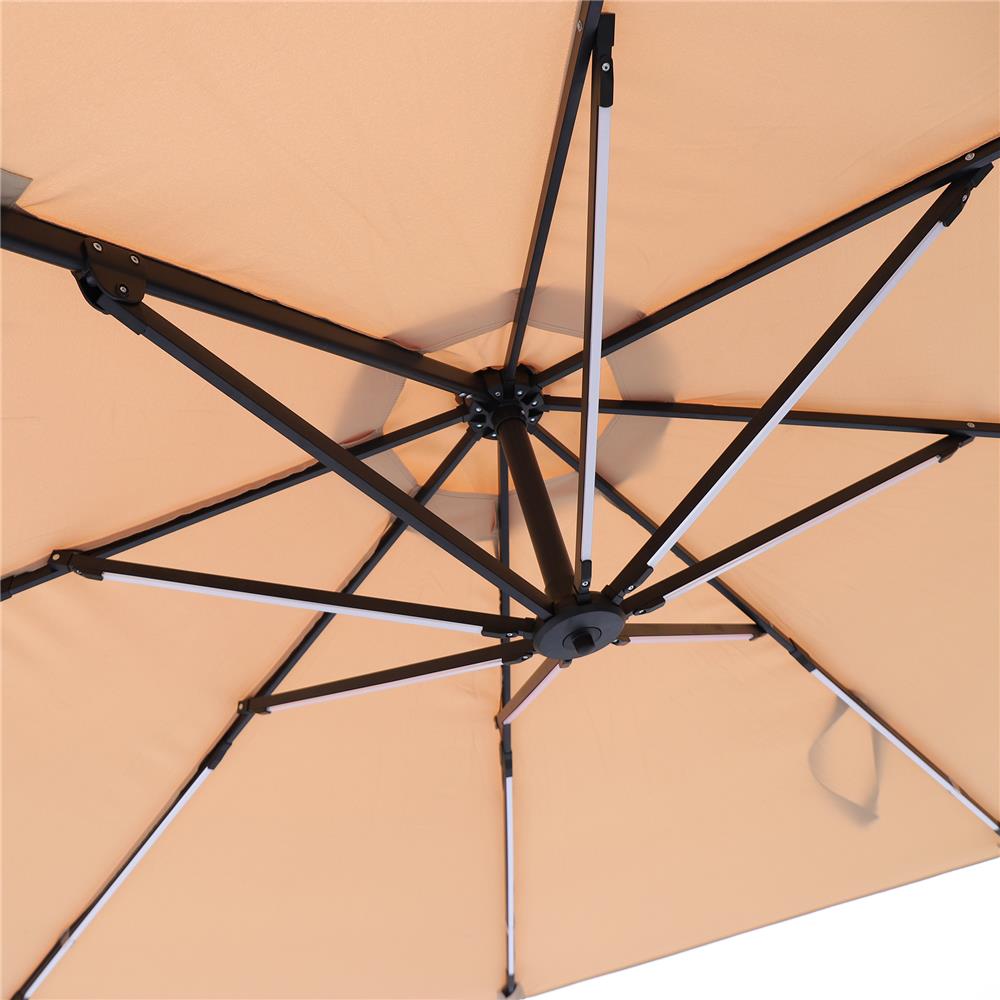 ร่มสนามตัวแอล SOLAR LED SPRING สีน้ำตาลอ่อน