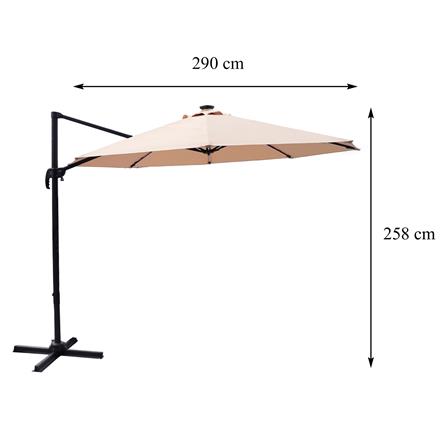 ร่มสนามตัวแอล SOLAR LED SPRING สีน้ำตาลอ่อน_17