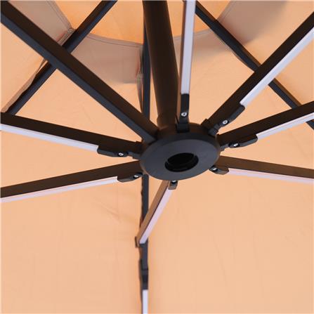 ร่มสนามตัวแอล SOLAR LED SPRING สีน้ำตาลอ่อน_8