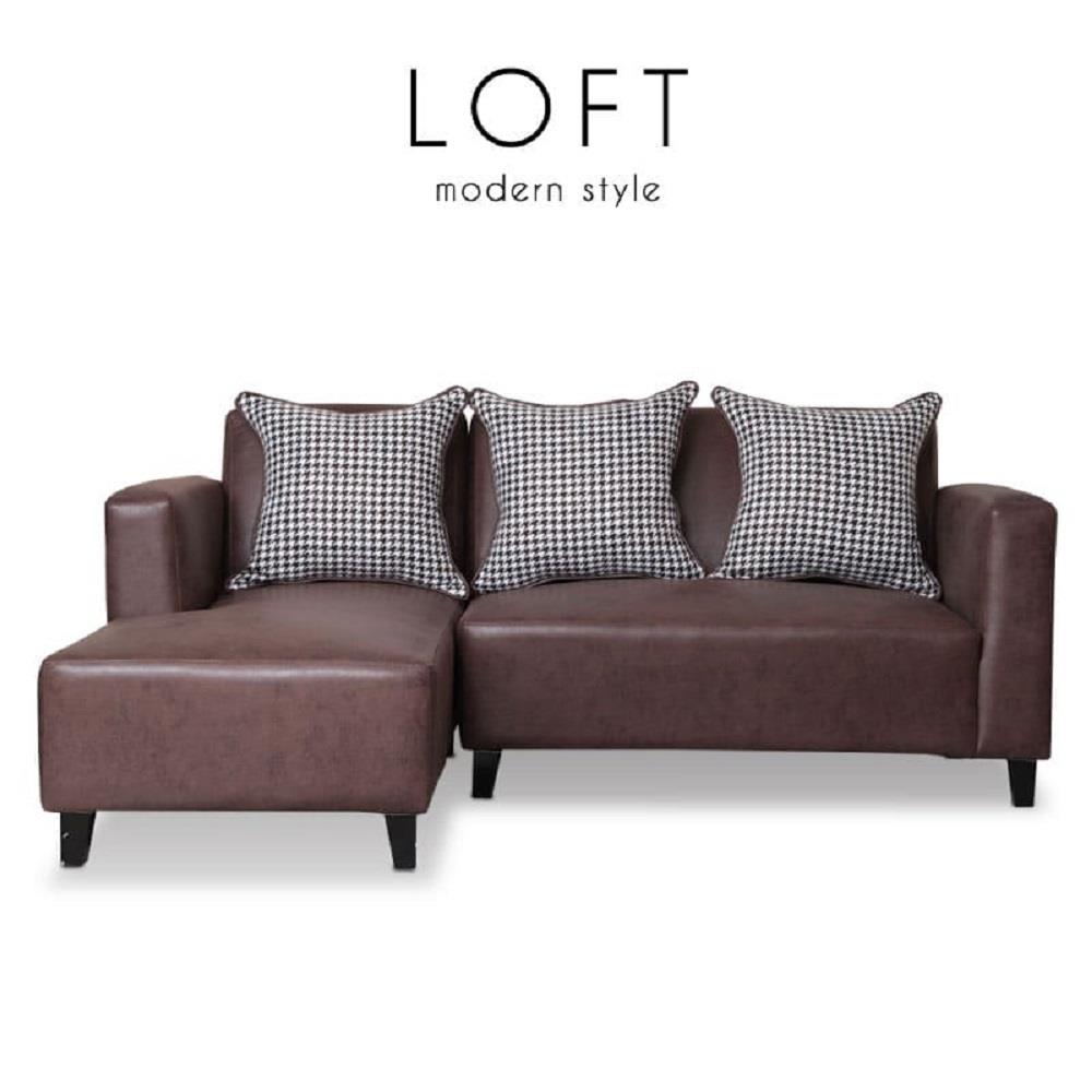โซฟาเข้ามุมซ้าย AS FURNITURE LOFT RLBWU42 สีน้ำตาล