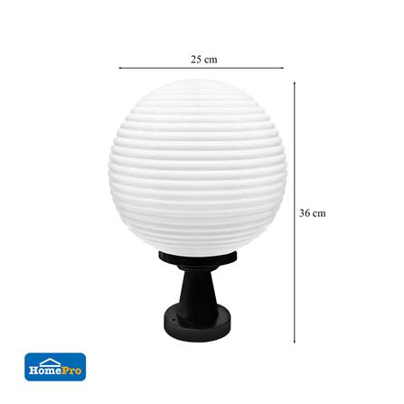 ไฟหัวเสา CARINI HK-K2011 สีขาว/ดำ_6