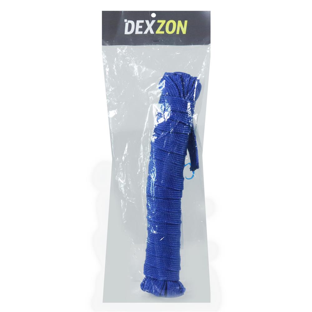 เชือกถักแบน DEXZON 3/4 นิ้ว x 10 เมตร สีน้ำเงิน