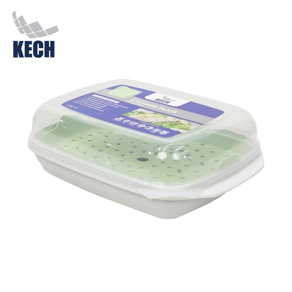 ชุดภาชนะไมโครเวฟที่นึ่งอาหาร KECH OLIVE 1.7 ลิตร