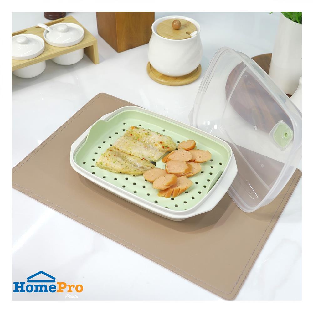 ชุดภาชนะไมโครเวฟที่นึ่งอาหาร KECH OLIVE 1.7 ลิตร