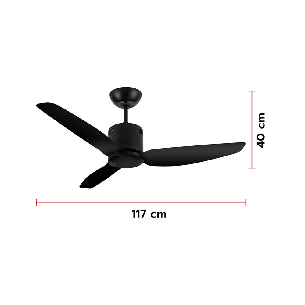 พัดลมไม่มีโคมไฟ CARINI S42D 46 นิ้ว สีน้ำตาล