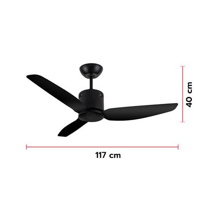 พัดลมไม่มีโคมไฟ CARINI S42D 46 นิ้ว สีน้ำตาล_4