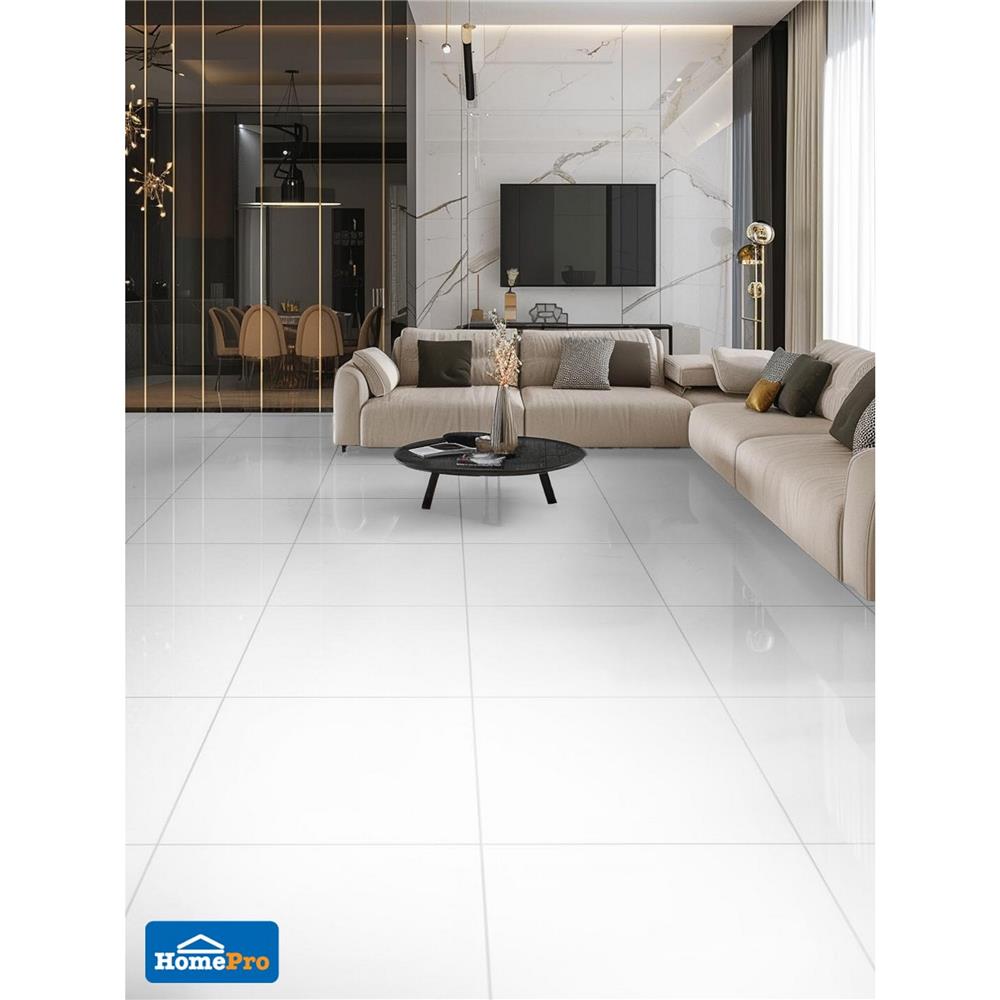 กระเบื้องพื้นพอร์ซเลน 60x60 ซม. TARA ทริปเปิ้ล ขาว II A 1.44 ตร.ม.