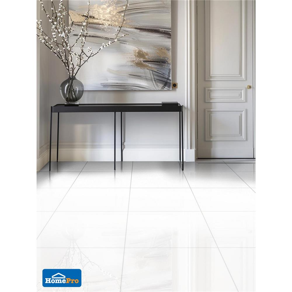 กระเบื้องพื้นพอร์ซเลน 60x60 ซม. TARA ทริปเปิ้ล ขาว II A 1.44 ตร.ม.