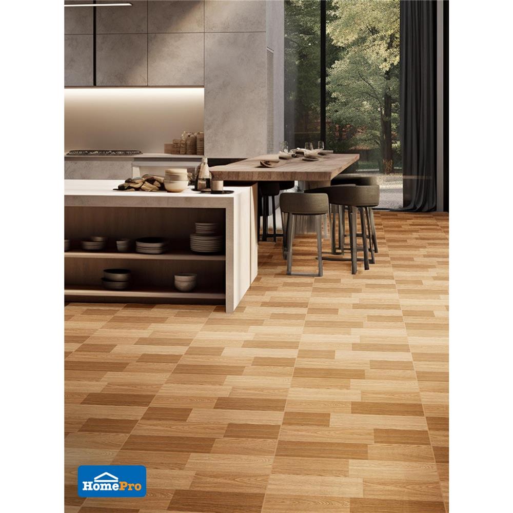 กระเบื้องพื้น 60x60 ซม. TARA พอตส์ วู้ด น้ำตาล A 1.44 ตร.ม.