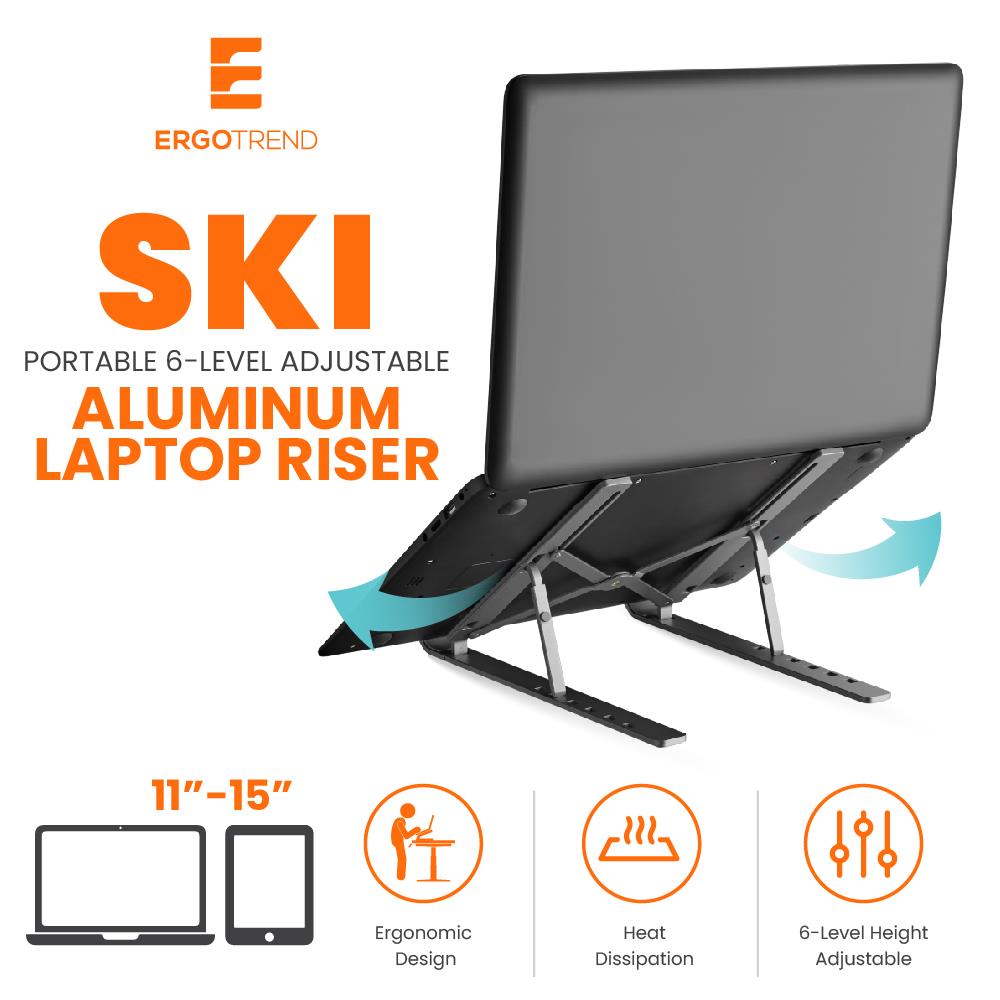 แท่นวางโน้ตบุ๊ก ERGOTREND SKI LAPTOP RISER สีเทา