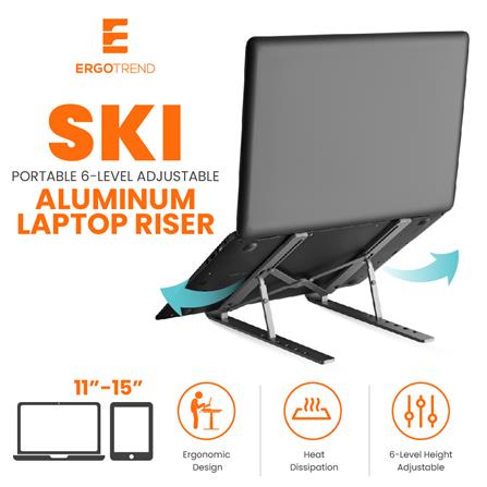 แท่นวางโน้ตบุ๊ก ERGOTREND SKI LAPTOP RISER สีเทา_2
