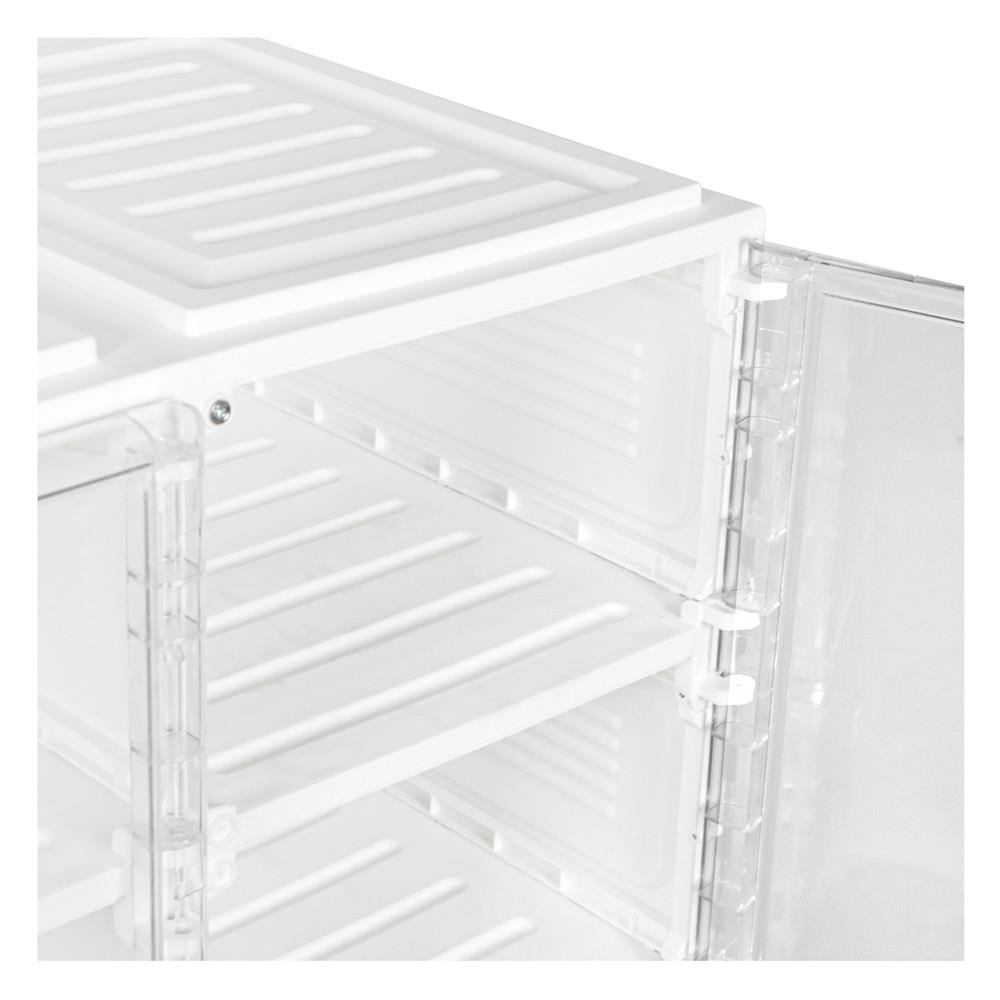 กล่องรองเท้า 16 ช่อง STACKO CLAIRE 53x34x132 ซม. สีขาว/ใส