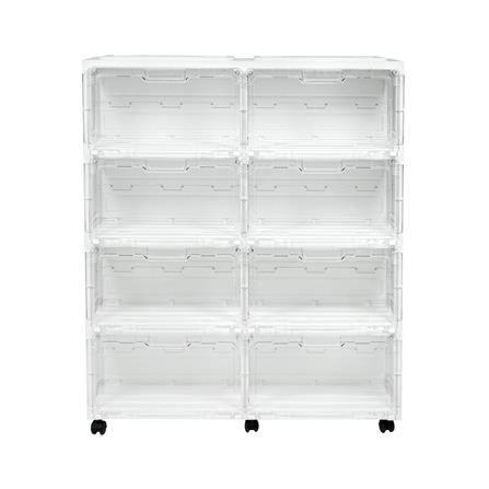 กล่องรองเท้า 8 ช่อง มีไฟ STACKO LAMUZ 74.5x29.5x85 ซม. สีขาว/ใส_2