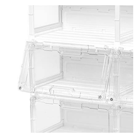 กล่องรองเท้า 8 ช่อง มีไฟ STACKO LAMUZ 74.5x29.5x85 ซม. สีขาว/ใส_3