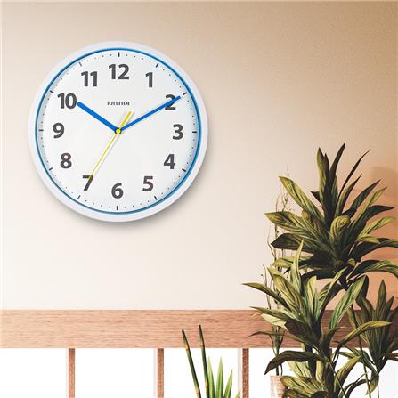 นาฬิกาแขวน RHYTHM CMG600NR03 10.5 นิ้ว สีขาว-ฟ้า_5