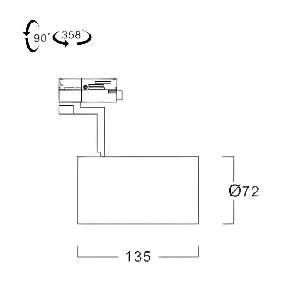 แทรคไลท์ ติดราง E27 L&E 17-00997 สีดำ