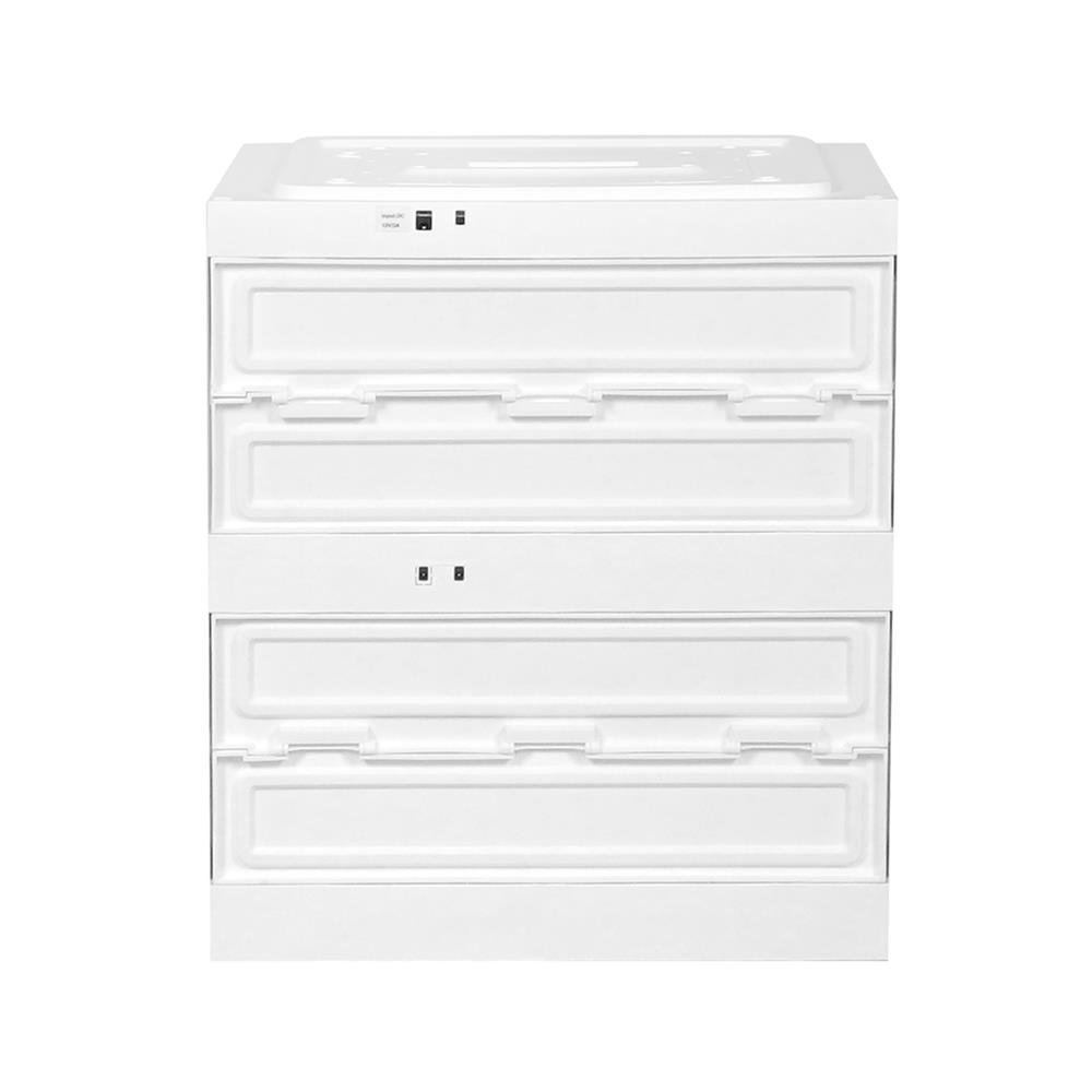 กล่องรองเท้า 2 ช่อง มีไฟ STACKO LAMUZ 38.5x29.5x43 ซม. สีขาว/ใส