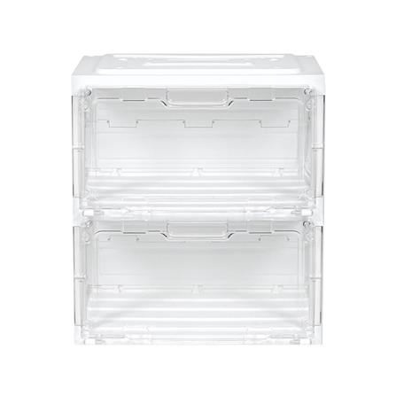 กล่องรองเท้า 2 ช่อง มีไฟ STACKO LAMUZ 38.5x29.5x43 ซม. สีขาว/ใส_2