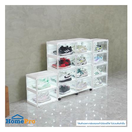 กล่องรองเท้า 2 ช่อง มีไฟ STACKO LAMUZ 38.5x29.5x43 ซม. สีขาว/ใส_9