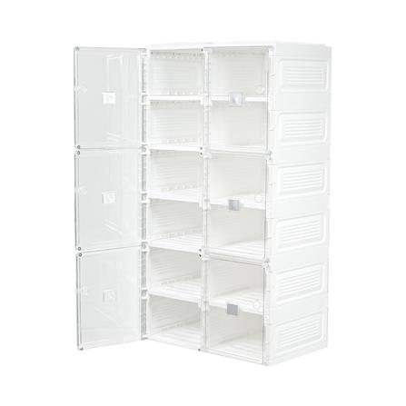 กล่องรองเท้า 12 ช่อง STACKO CLAIRE 53x34x99 ซม. สีขาว/ใส_3