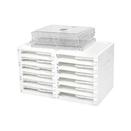 กล่องรองเท้า 12 ช่อง STACKO CLAIRE 53x34x99 ซม. สีขาว/ใส_4