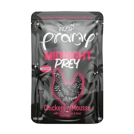 อาหารเปียกแมว PRAMY MIDNIGHT PREY CHICKEN IN MOUSSE 80 ก._0