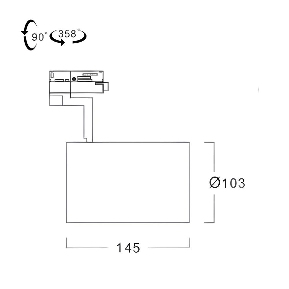 แทรคไลท์ ติดราง E27 L&E 17-00999 สีดำ