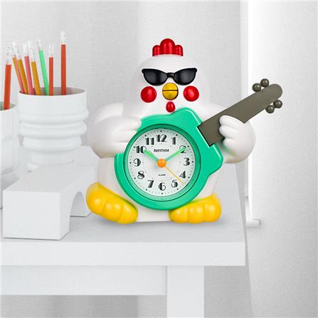 นาฬิกาปลุก RHYTHM CRE321UR03 6.5 นิ้ว สีขาว_4