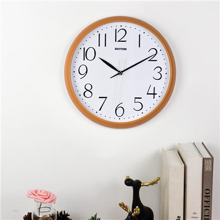 นาฬิกาแขวน RHYTHM CMG578NR07 12.5 นิ้ว สีน้ำตาลอ่อน_4