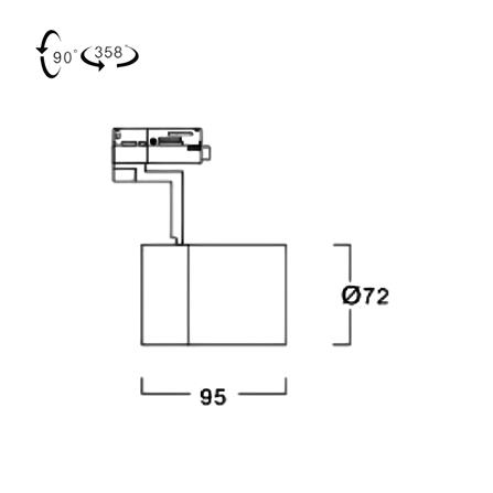 แทรคไลท์ ติดราง GU10 L&E 17-00994 สีขาว_6