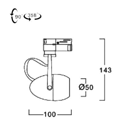 แทรคไลท์ ติดราง GU10 L&E 17-00993 สีดำ_6