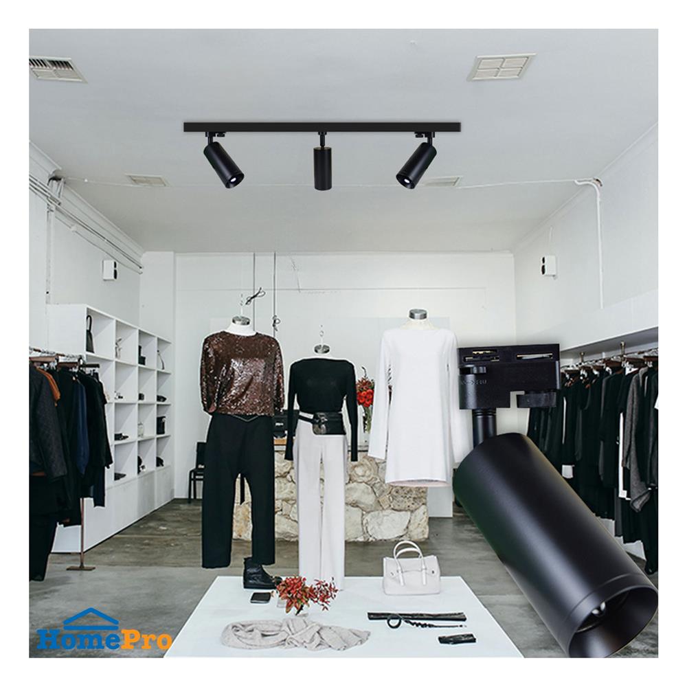 แทรคไลท์ ติดราง GU10 L&E 17-01082 สีดำ