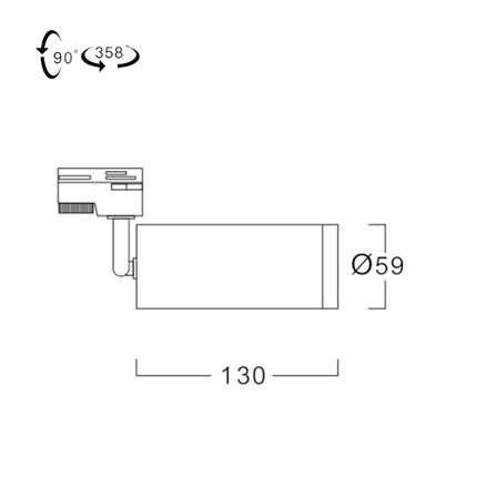 แทรคไลท์ ติดราง GU10 L&E 17-01082 สีดำ_3