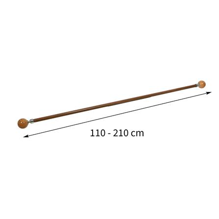 รางเหล็ก ยืดหด HOME LIVING STYLE WOOD BALLS 110 -210 ซม. สีโอ๊ค_4