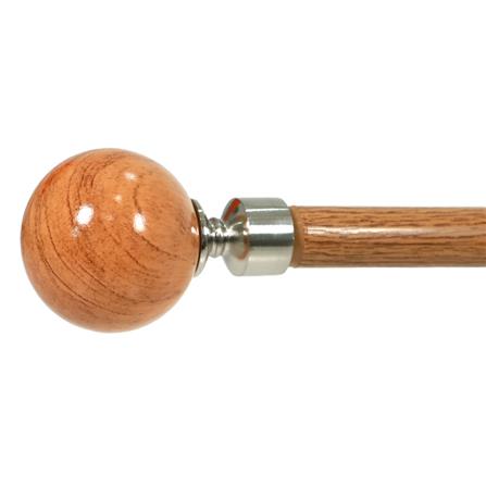 รางเหล็ก ยืดหด HOME LIVING STYLE WOOD BALLS 180-310 ซม. สีน้ำตาล_0
