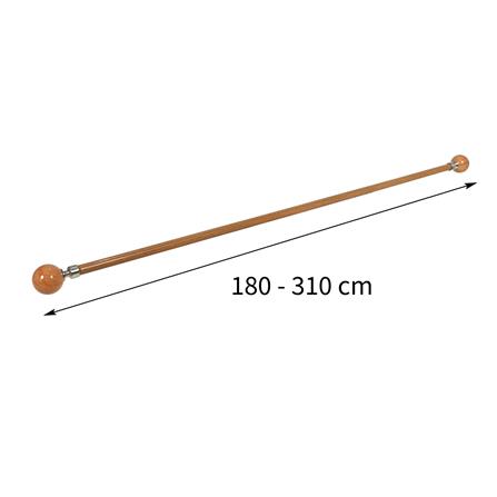 รางเหล็ก ยืดหด HOME LIVING STYLE WOOD BALLS 180-310 ซม. สีน้ำตาล_4