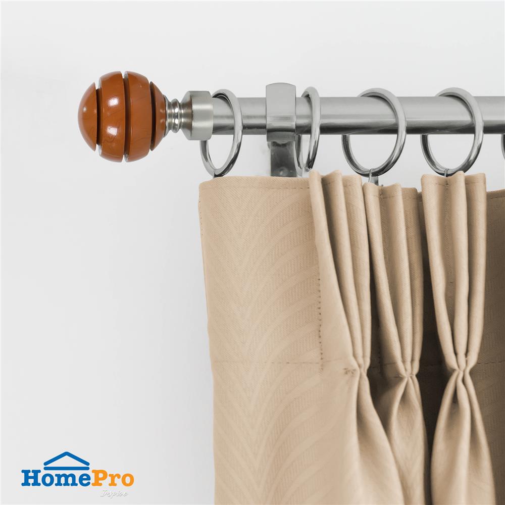 หัว-ท้ายรางม่าน HOME LIVING STYLE STENCIL 25 มม. สีน้ำตาล แพ็ก 2 ชิ้น