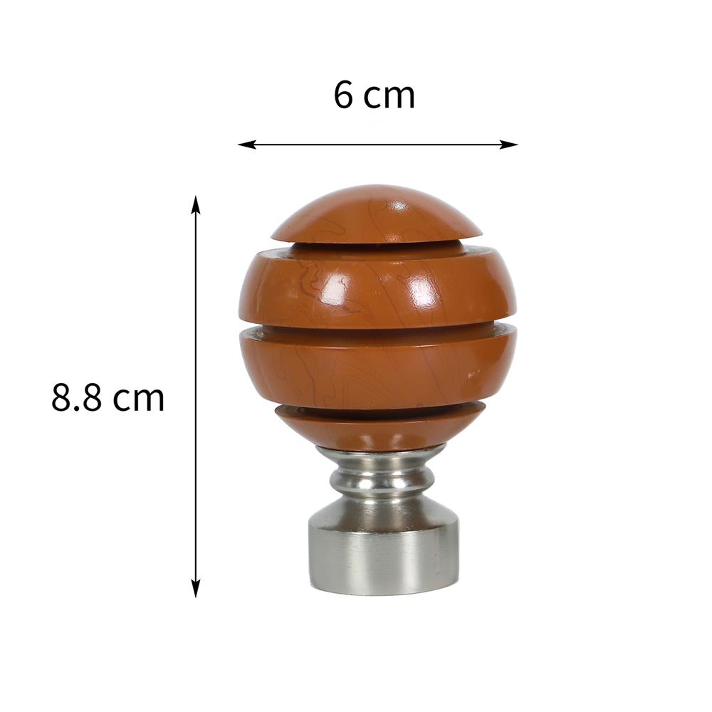 หัว-ท้ายรางม่าน HOME LIVING STYLE STENCIL 25 มม. สีน้ำตาล แพ็ก 2 ชิ้น