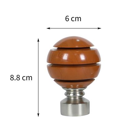 หัว-ท้ายรางม่าน HOME LIVING STYLE STENCIL 25 มม. สีน้ำตาล แพ็ก 2 ชิ้น_4