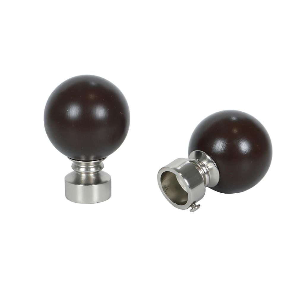 หัว-ท้ายรางม่าน HOME LIVING STYLE DEMBEL 25 มม. สีโอ๊ค แพ็ก 2 ชิ้น