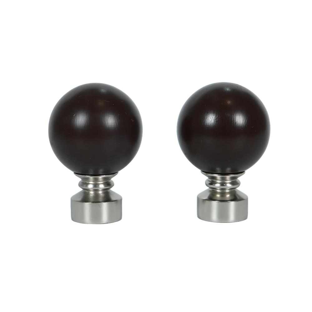 หัว-ท้ายรางม่าน HOME LIVING STYLE DEMBEL 25 มม. สีโอ๊ค แพ็ก 2 ชิ้น