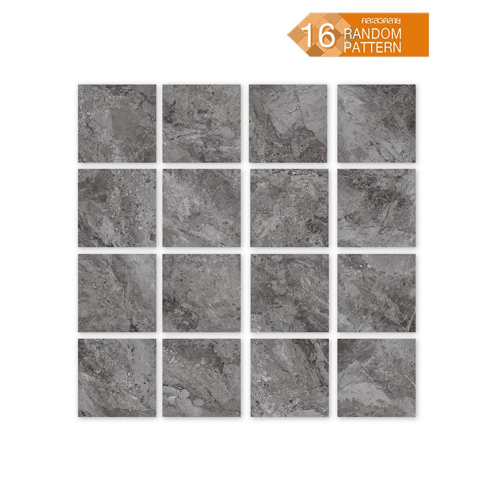 กระเบื้องพื้นพอร์ซเลน 60x60 ซม. PADUA ดรีมมี่ เทาเข้ม A 1.44 ตร.ม.