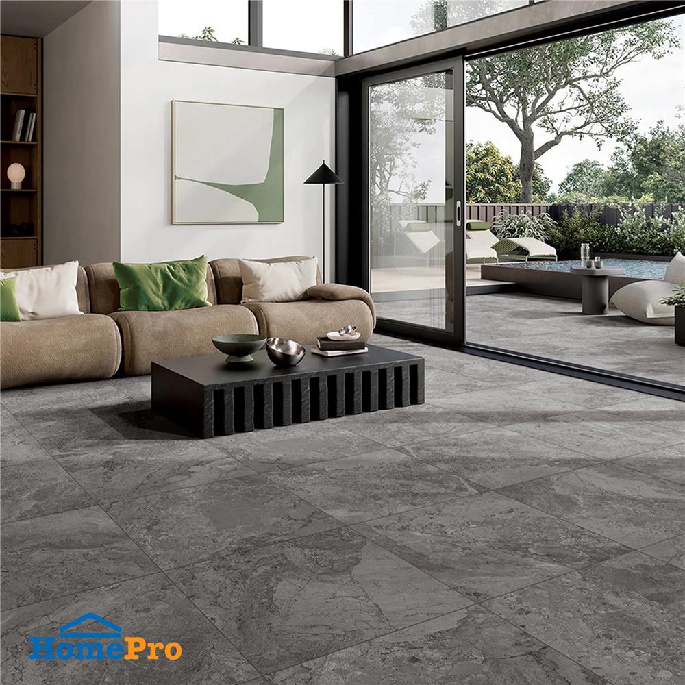 กระเบื้องพื้นพอร์ซเลน 60x60 ซม. PADUA ดรีมมี่ เทาเข้ม A 1.44 ตร.ม.