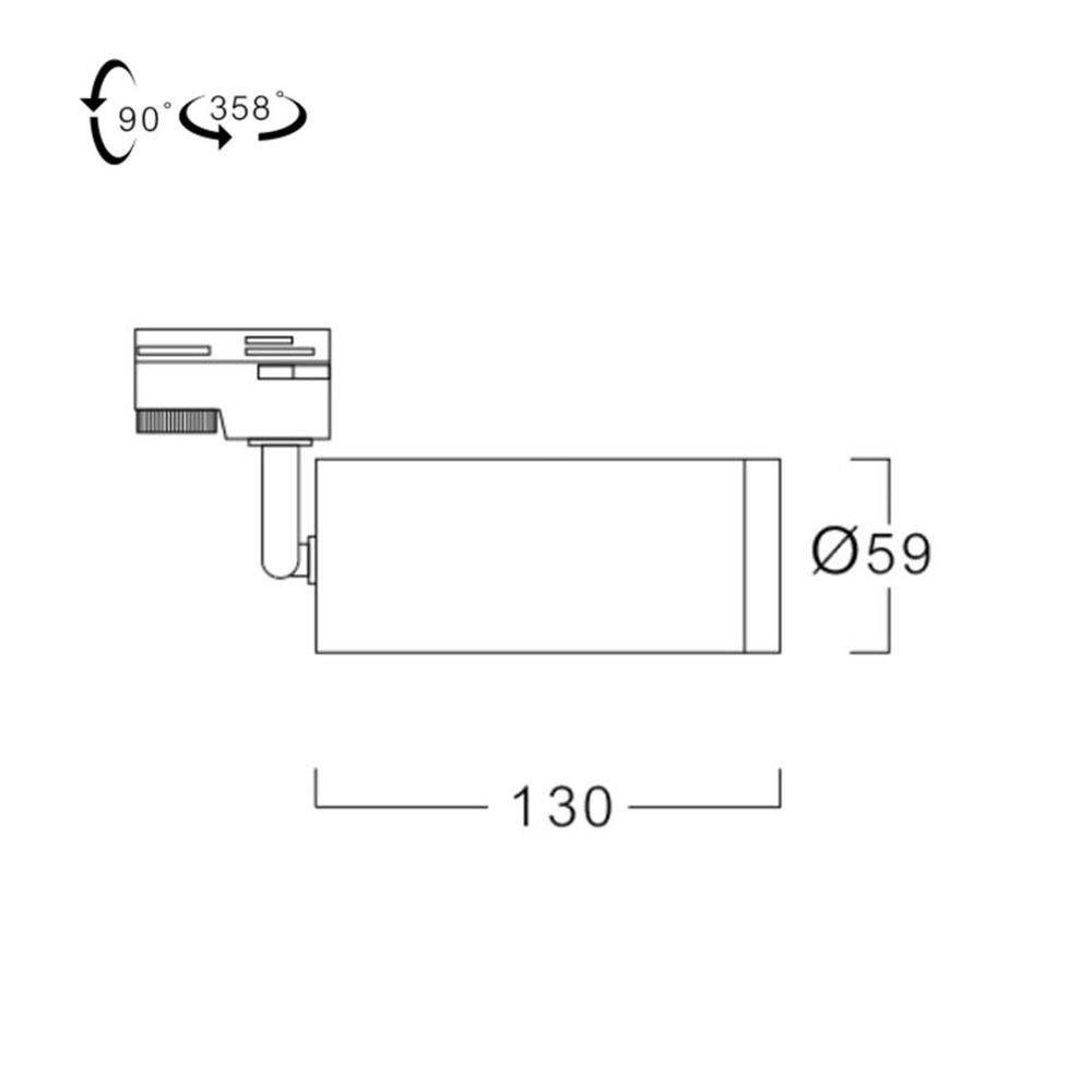 แทรคไลท์ ติดราง GU10 L&E 17-01081 สีขาว