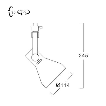 แทรคไลท์ ติดราง E27 L&E 17-01006 สีดำ_6