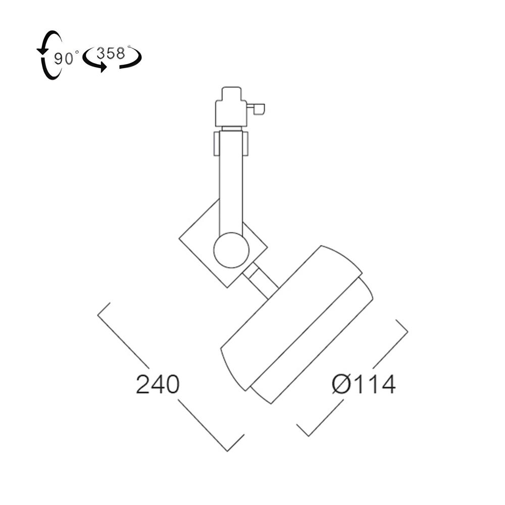 แทรคไลท์ ติดราง E27 L&E 17-00690 สีขาว
