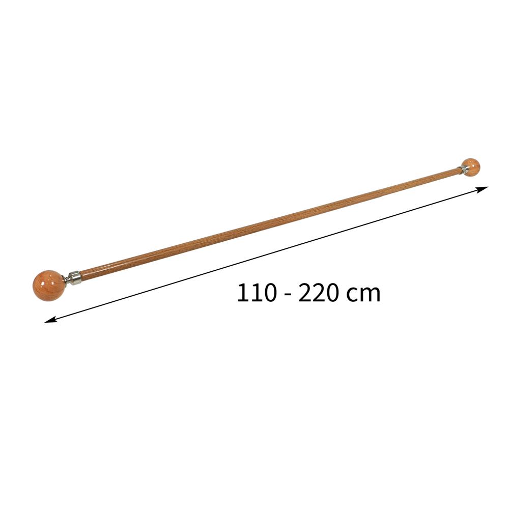 รางเหล็ก ยืดหด HOME LIVING STYLE WOOD BALLS 110-210 ซม. สีน้ำตาล