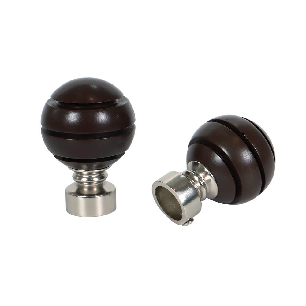 หัว-ท้ายรางม่าน HOME LIVING STYLE STENCIL 25 มม. สีโอ๊ค แพ็ก 2 ชิ้น