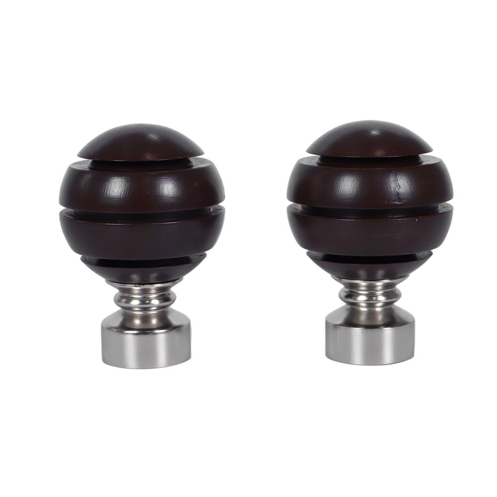 หัว-ท้ายรางม่าน HOME LIVING STYLE STENCIL 25 มม. สีโอ๊ค แพ็ก 2 ชิ้น